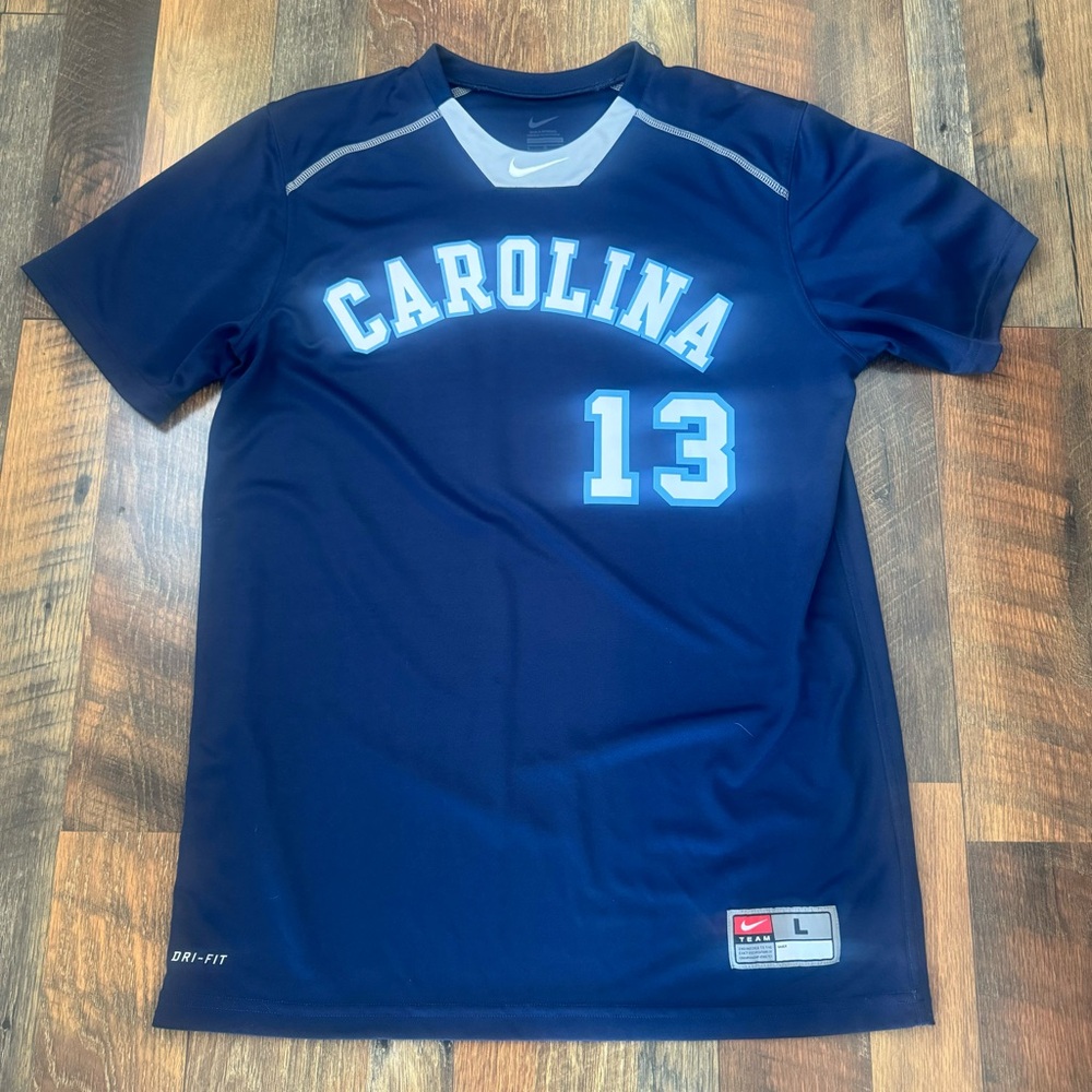 Nike UNC Tar Heels baseball jersey unique sz L dri fit